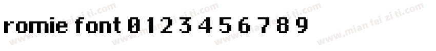 romie font 0 1 2 3 4 5 6 7 8 9字体转换